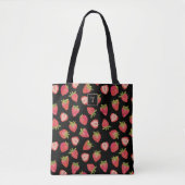 Aardbei Monogram Patroon Tote Bag (Voorkant)