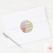 Aardbei Munt Ijs Verjaardagsfeestje Sticker (Envelop)