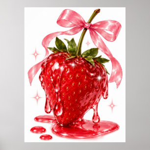 Aardbei Muurkunst Sappige Coquette Fruit Poster