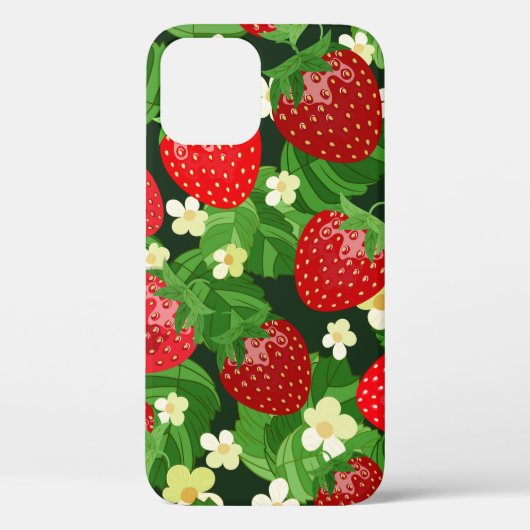  aardbei naadloos. Achtergrond sw Case-Mate iPhone Case (Achterkant)