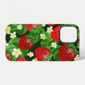 aardbei naadloos. Achtergrond sw iPhone Hoesje (Achterkant horizontaal)