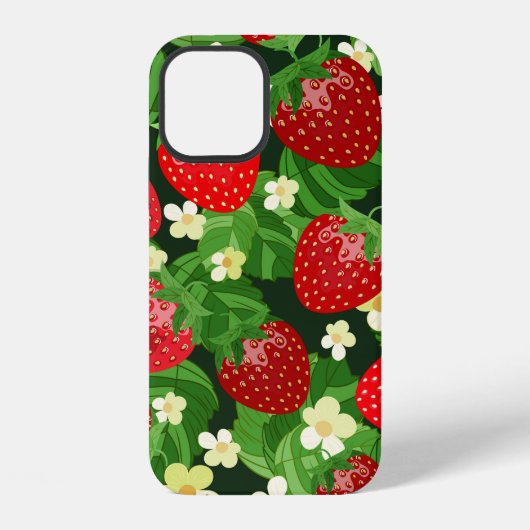 aardbei naadloos. Achtergrond sw iPhone Hoesje (Achterkant)