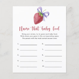 Aardbei - naam dat baby Voedsel shower spel