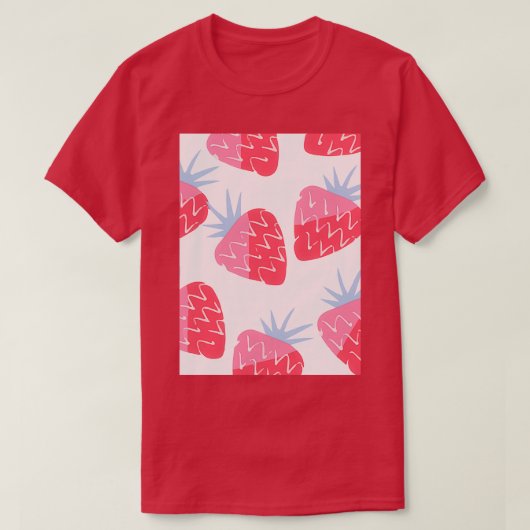 Aardbei Natural Summer Pomp T-shirt (Design voorkant)