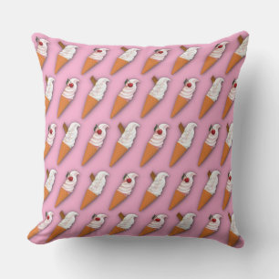 Aardbei of Vanilla? Roze buitenkant Pillow Buitenkussen