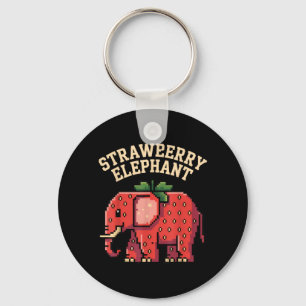 Aardbei Olifant voor Grappige Natuurliefhebbers en Sleutelhanger
