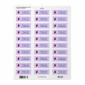 Aardbei op paars etiket (Full Sheet)