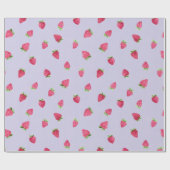 Aardbei op peri winkle Wrapping Paper Cadeaupapier (Vlak)