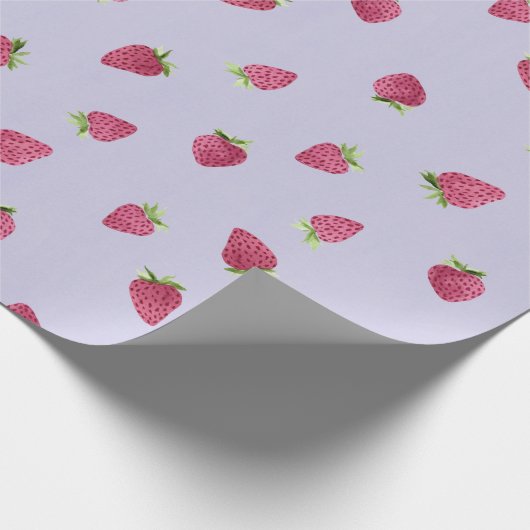 Aardbei op peri winkle Wrapping Paper Cadeaupapier (Hoek)