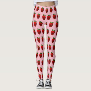 Aardbei op roze leggings