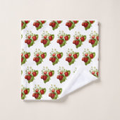 Aardbei op wit bad handdoek (Wasdoekje)