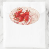 Aardbei - oude landelijke stijl jam inblikken labe ovale sticker (Tas)