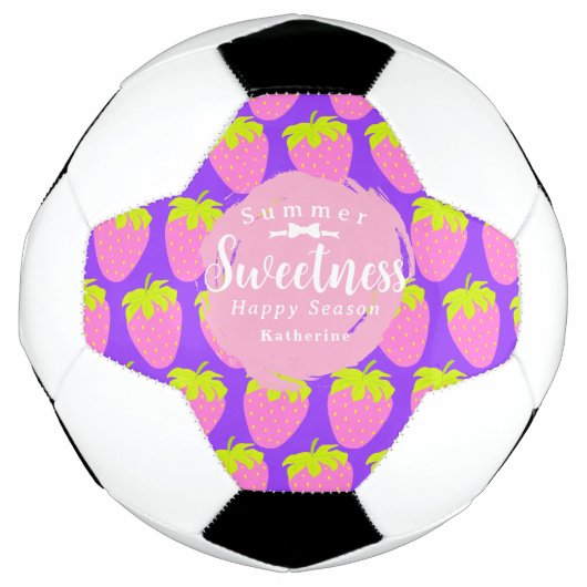 Aardbei Paarse Voetbal (Voorkant)