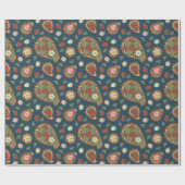 Aardbei Paisley Patroon Inpakpapier (Vlak)