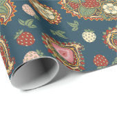 Aardbei Paisley Patroon Inpakpapier (Rol Hoek)