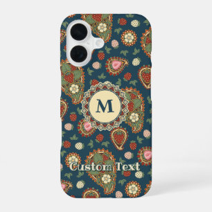 Aardbei Paisley Patroon iPhone 16 Hoesje