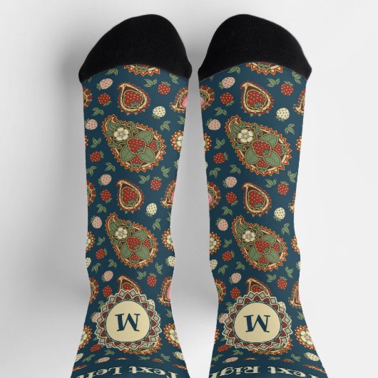 Aardbei Paisley Patroon Sokken (Top)