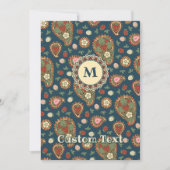 Aardbei Paisley Patroon Uitnodiging (Voorkant)