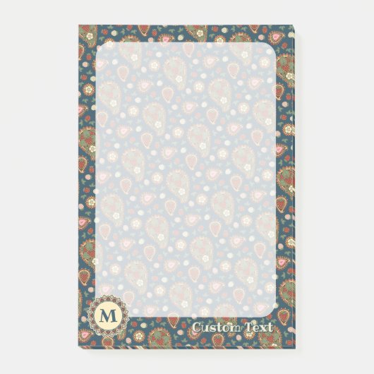 Aardbei Paisley Pattern Post-it Notes (Voorkant)