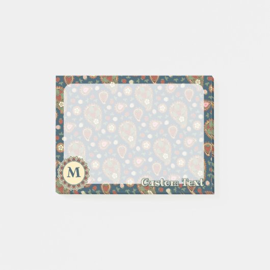 Aardbei Paisley Pattern Post-it Notes (Voorkant)