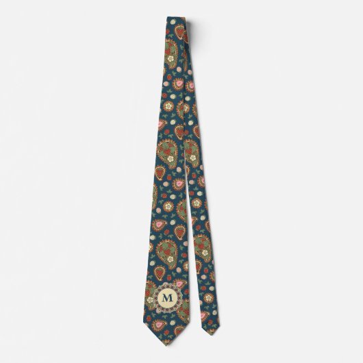 Aardbei Paisley Pattern Stropdas (Voorkant)