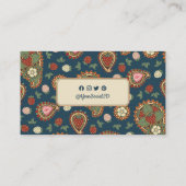 Aardbei Paisley Visitekaartje (Achterkant)