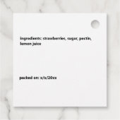 Aardbei Pals Grappige Cartoon Jam Pie en meer Bedankjes Labels (Achterkant)