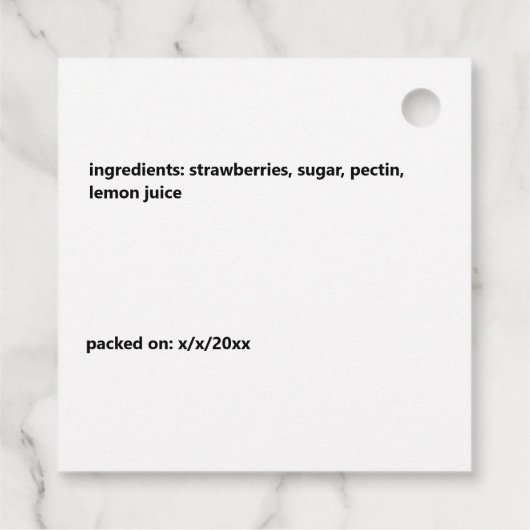 Aardbei Pals Grappige Cartoon Jam Pie en meer Bedankjes Labels (Achterkant)