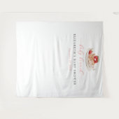 Aardbei Pannenkoek Brunch Baby shower Achtergrond Wandkleed (Voorkant (horizontaal))