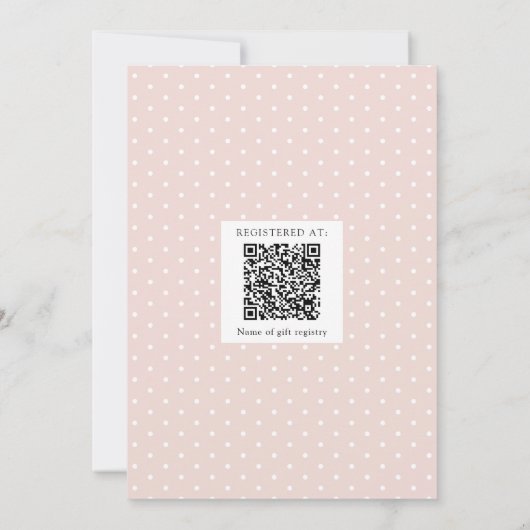 Aardbei Pannenkoek Brunch Baby shower met QR-code Kaart (Achterkant)