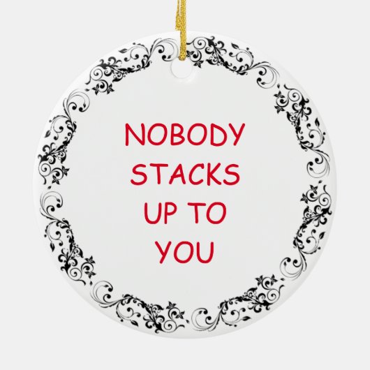 Aardbei Pannenkoeken Pun Kerst Keramisch Ornament (Achterkant)