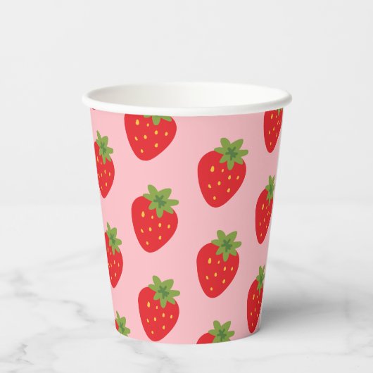 Aardbei Papieren Bekers (Achterkant)