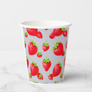 aardbei papieren bekers