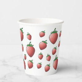 Aardbei papieren bekertje bekers