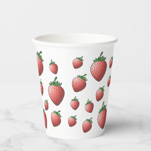 Aardbei papieren bekertje bekers (Voorkant)
