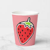 Aardbei Papieren Bekertje Bekers (Achterkant)
