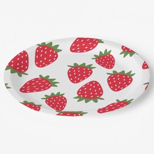 Aardbei Papieren Bordje (Gekanteld)