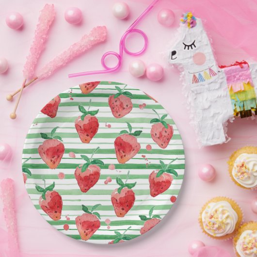 Aardbei Papieren Bordje (Feest)