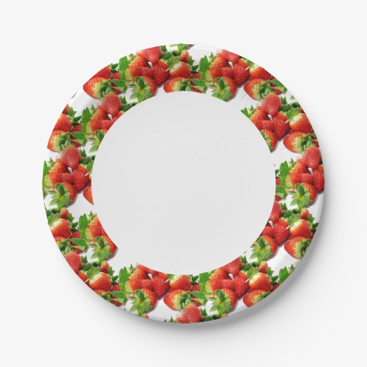 Aardbei Papieren Bordje (Voorkant)