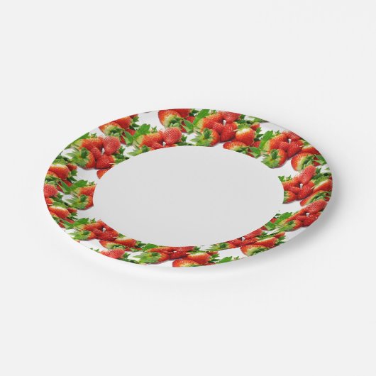 Aardbei Papieren Bordje (Gekanteld)
