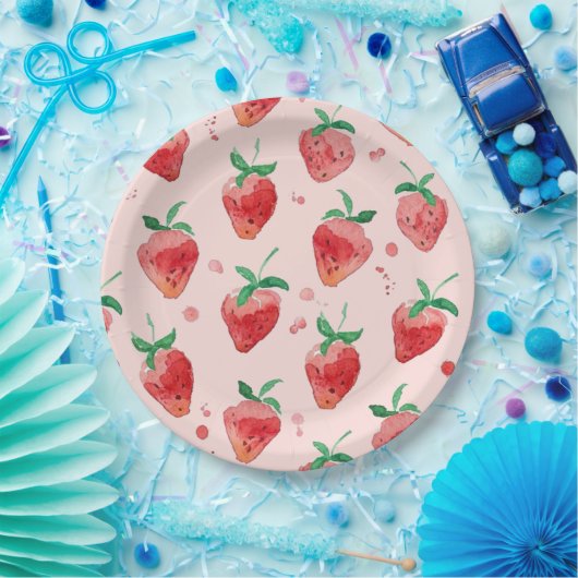 Aardbei Papieren Bordje (Feest)