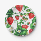 Aardbei Papieren Bordje (Voorkant)