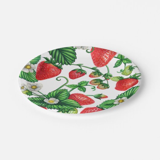 Aardbei Papieren Bordje (Gekanteld)