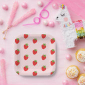 Aardbei Papieren Bordje (Feest)