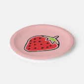 Aardbei Papieren Bordje (Gekanteld)