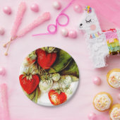 aardbei papieren bordje (Feest)