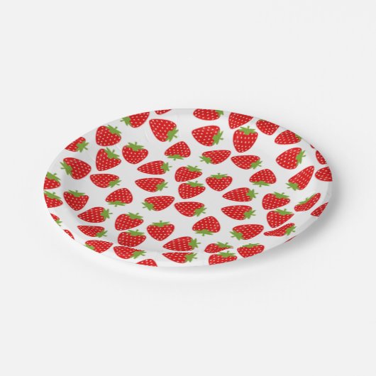 Aardbei Papieren Bordje (Gekanteld)