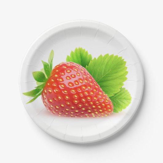 Aardbei Papieren Bordje (Voorkant)