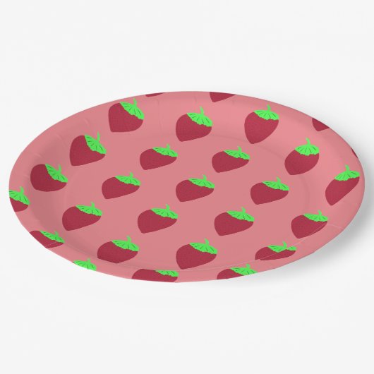 Aardbei Papieren Bordje (Gekanteld)