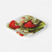 aardbei papieren bordje (Gebogen)